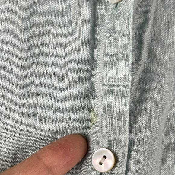 J Jill Love Linen Tunic Top Womens 2X Pale Green Coastal Relaxed Beachy - Picture 15 of 15